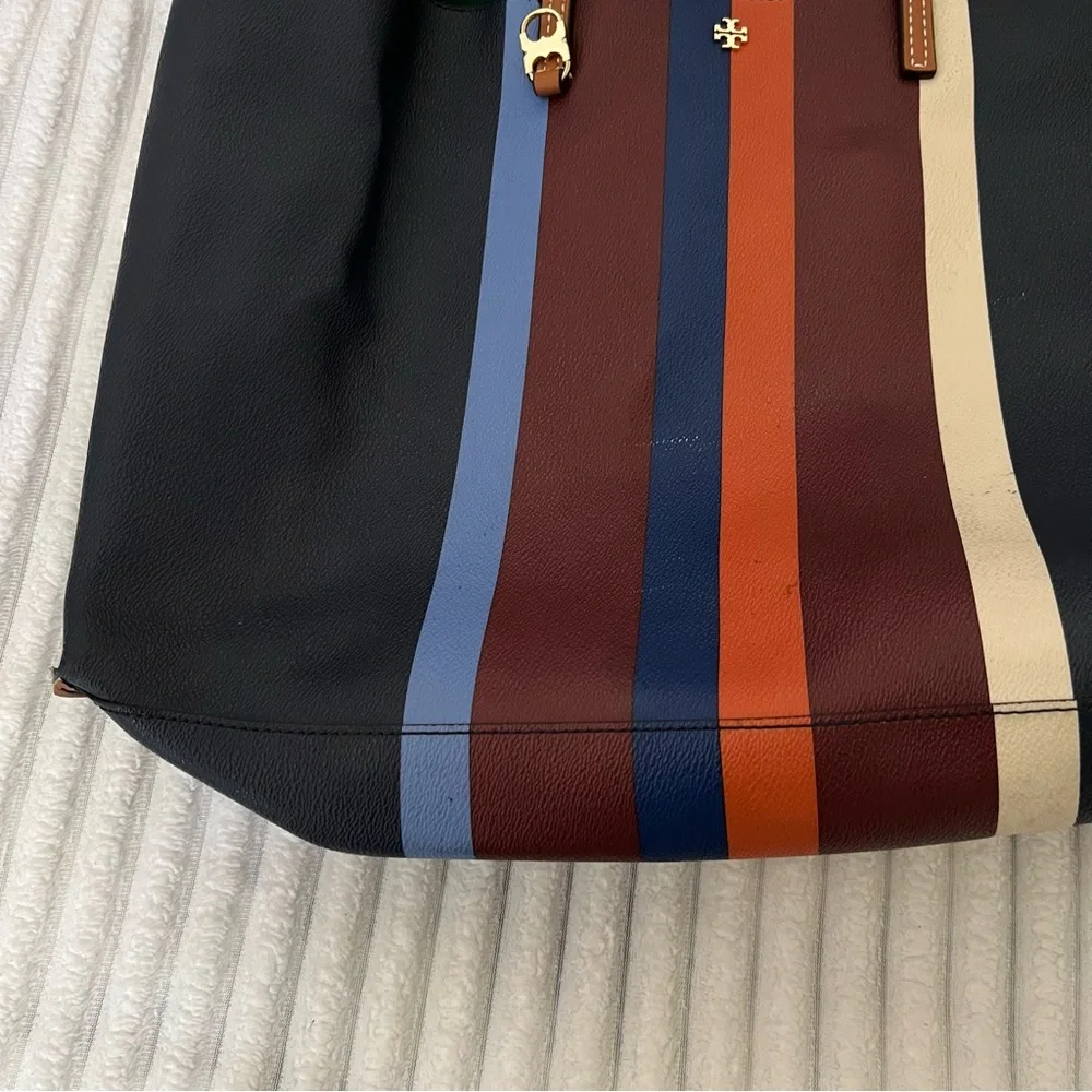 Tory Burch Striped Tote Bag